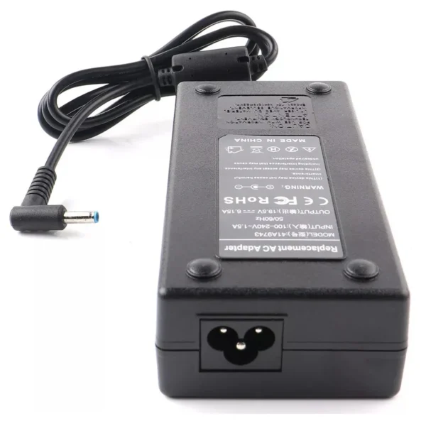 Replacement HP notebooks 120W adapter with a 4.5mm connector Blue Pin