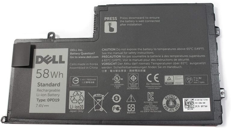 Original Dell R77WV Laptop Battery, 7.4V 7600mAh for Latitude 3550