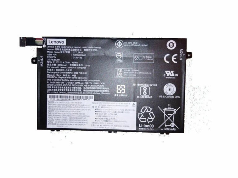 Original Lenovo E485 Laptop Battery, 11.1V 3080mAh for ThinkPad E480(20KN007XAD)