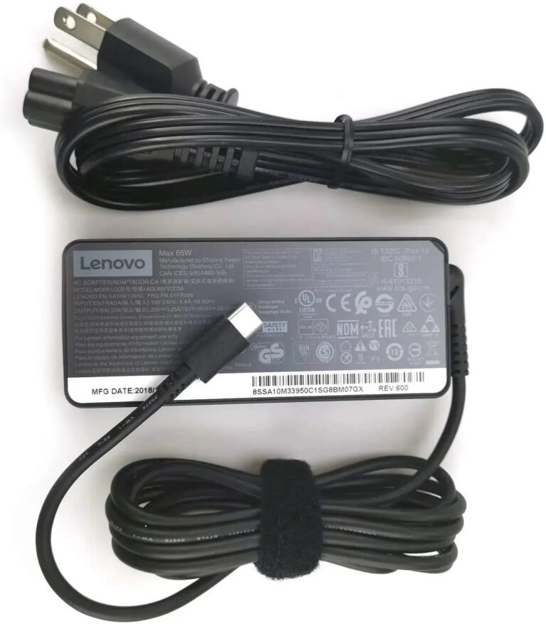 Lenovo E580 Laptop Charger, 65W 20V for E580-20KSCTO1WW