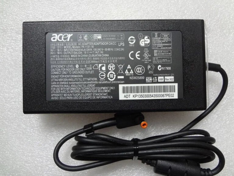 Original Acer PA-1131 Laptop Charger, 135W 19V for Aspire 7 A715