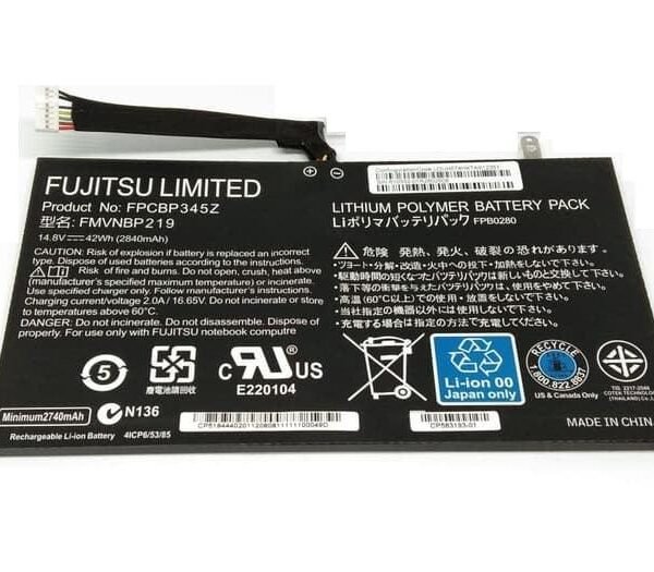 Original Fujitsu FMVNBP219 Laptop Battery, 14.8V 2850mAh for UH572 UH552