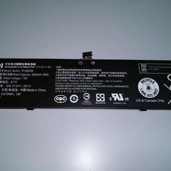 Original Xiaomi R13B01W Laptop Battery, 7.66V 39Wh for Mi Air 13.3