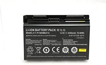 Compatible Clevo P150HMBAT Laptop Battery, 14.8V 76.96Wh for P150HMBAT-8