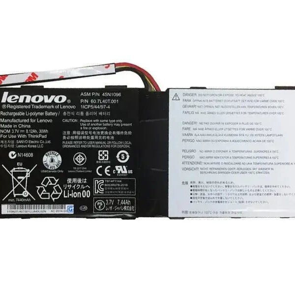 Original Lenovo 45N1096 Laptop Battery, 3.7V 30Wh for Lenovo ThinkPad Tablet 2