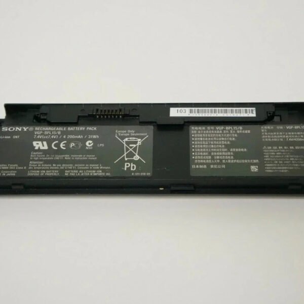 Original Sony VGP-BPS15/B Laptop Battery, 7.4V 4200mAh for Sony VAIO VGN-P11Z/G