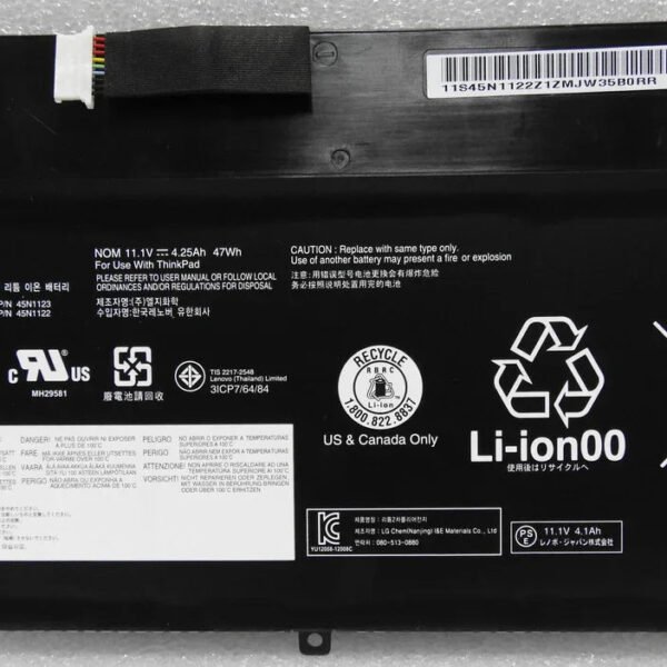 Original Lenovo T431s Laptop Battery, 11.1V 4250mAh for ASM 45N1122