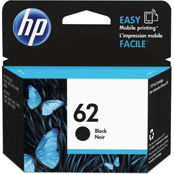 Original HP 62 Black Ink Cartridge for HP 62