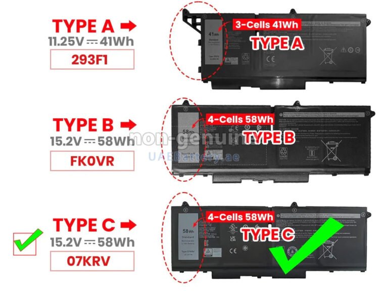 Original Dell FK0VR Laptop Battery, 15.2V 58Wh for 7330 07KRV