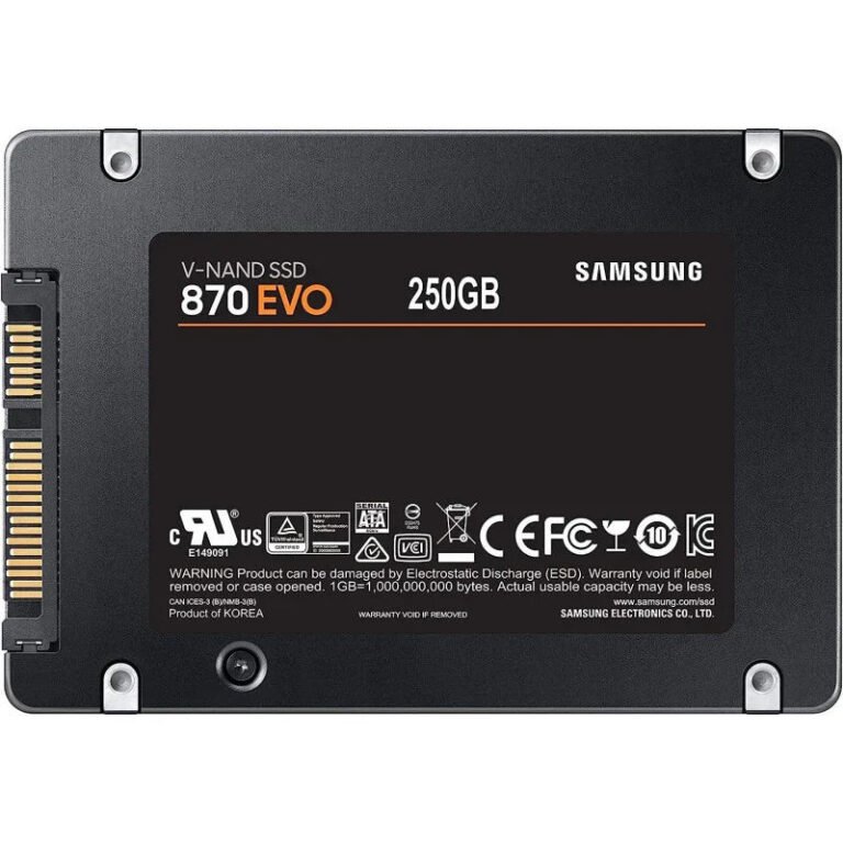 Samsung 870 EVO 250GB 2.5 Inch SATA Internal SSD