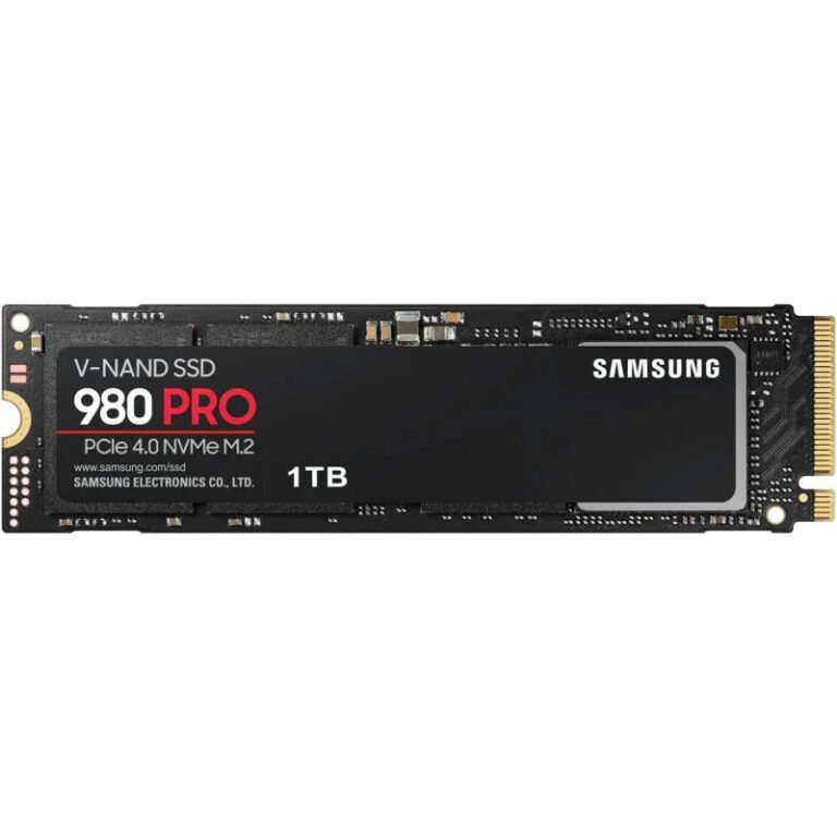Samsung 980 PRO 1TB M.2 NVMe PCIe Gen4 Black Internal SSD