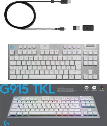 Logitech G15 Bluetooth and 2.4 GHz Wireless Tenkeyless (TKL) Keyboard
