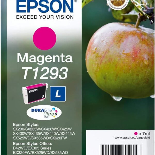 Original Epson T1293 Magenta Ink Cartridge for SX420W, sX525WD, sX620FW