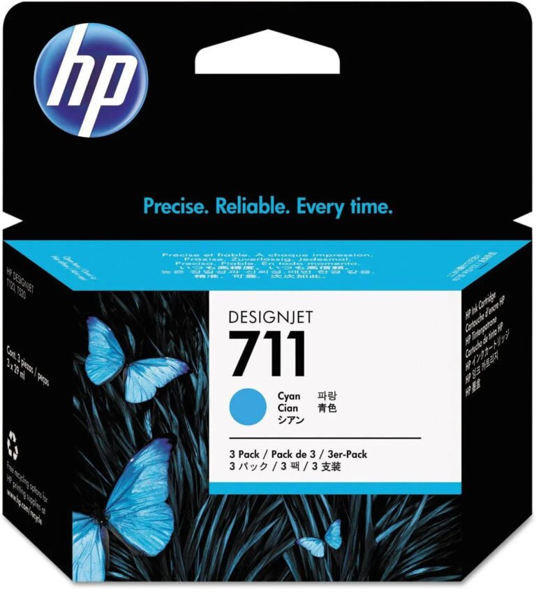 Original 3-Pack HP 711 Cyan Ink Cartridge for DesignJet T120