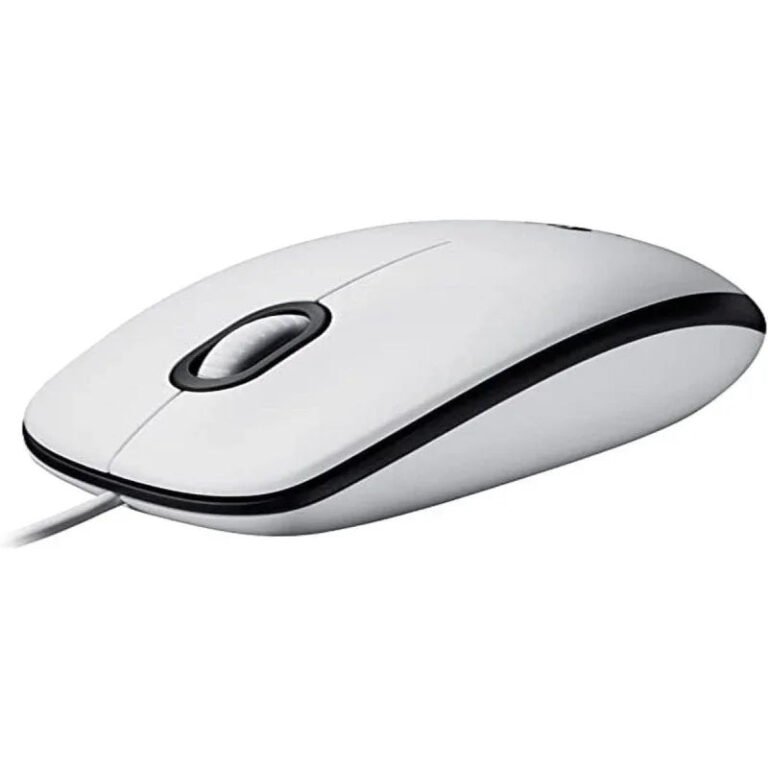 Logitech M100 White Wired USB Mouse