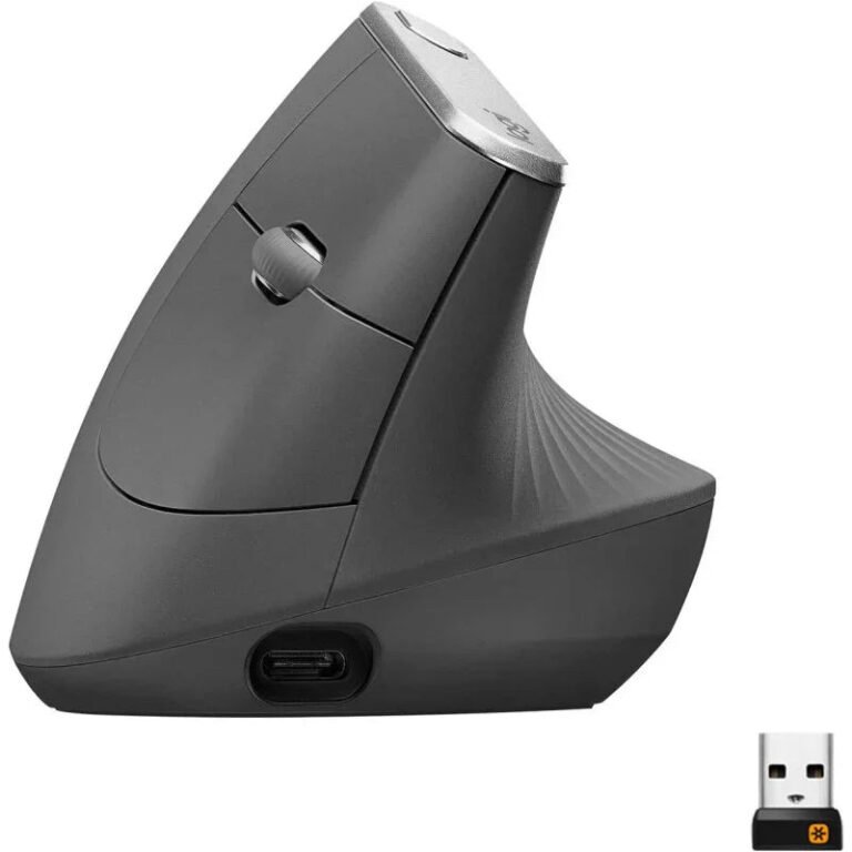 Logitech MX Vertical Black Bluetooth and 2.4 GHz Wireless Mouse