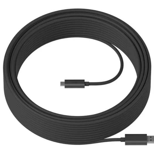 Logitech USB 25M Black Wired USB Cable