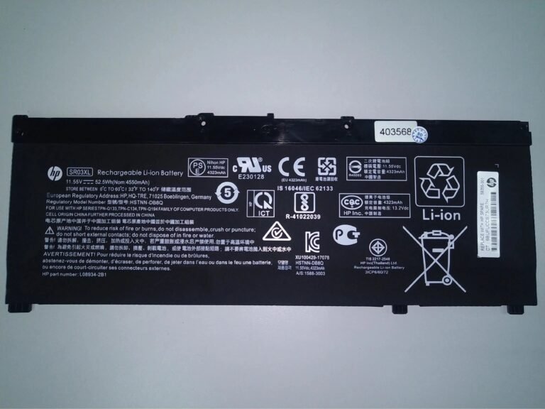 Original HP SR03XL Laptop Battery, 11.55V 4550mAh for Pavilion 15-CX0083TX