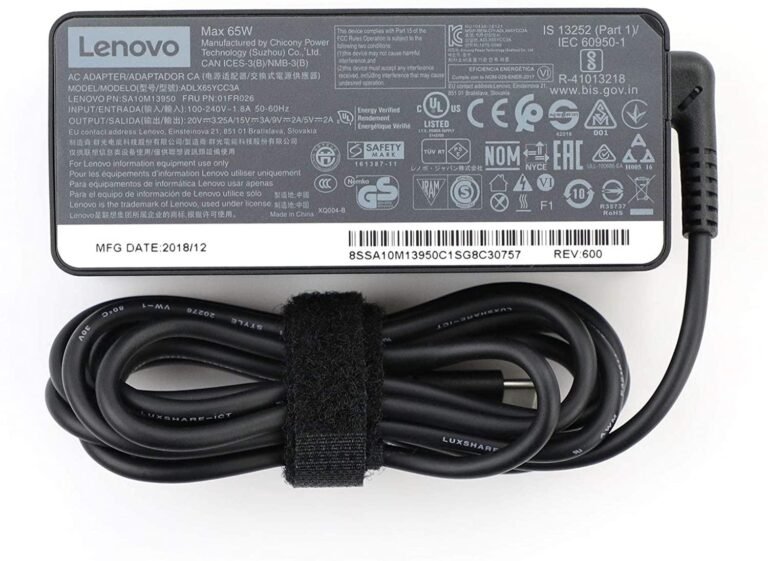 Original Lenovo X270 Laptop Charger, 65W 20V for THINKPAD X1 CARBON 5TH