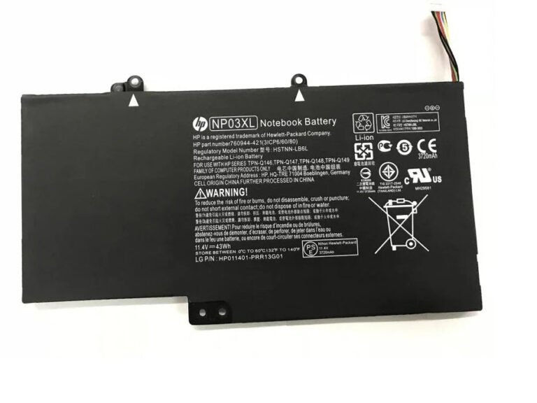Original HP NP03XL Laptop Battery, 11.4V 3720mAh for Envy 15T-U000