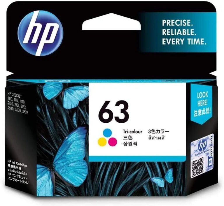 HP 63 Tricolor Ink Cartridge for HP ENVY 4511 3637