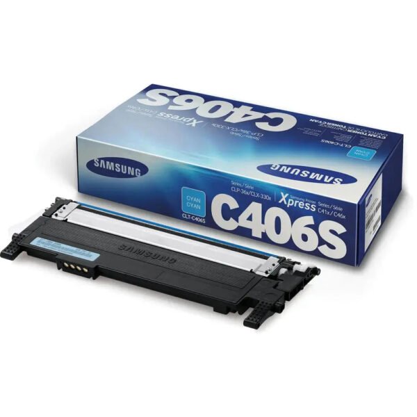 Samsung CLT-C406S Cyan Toner Cartridge for CLX-3305FW CLP-365W