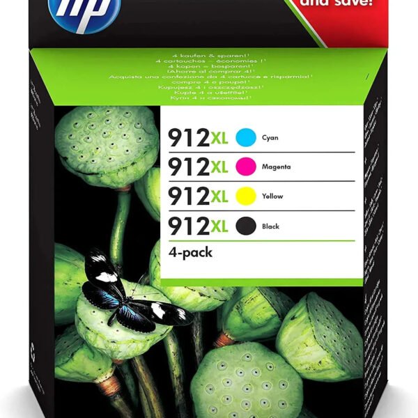 Compatible 4-Pack HP 912XL Black Ink Cartridge