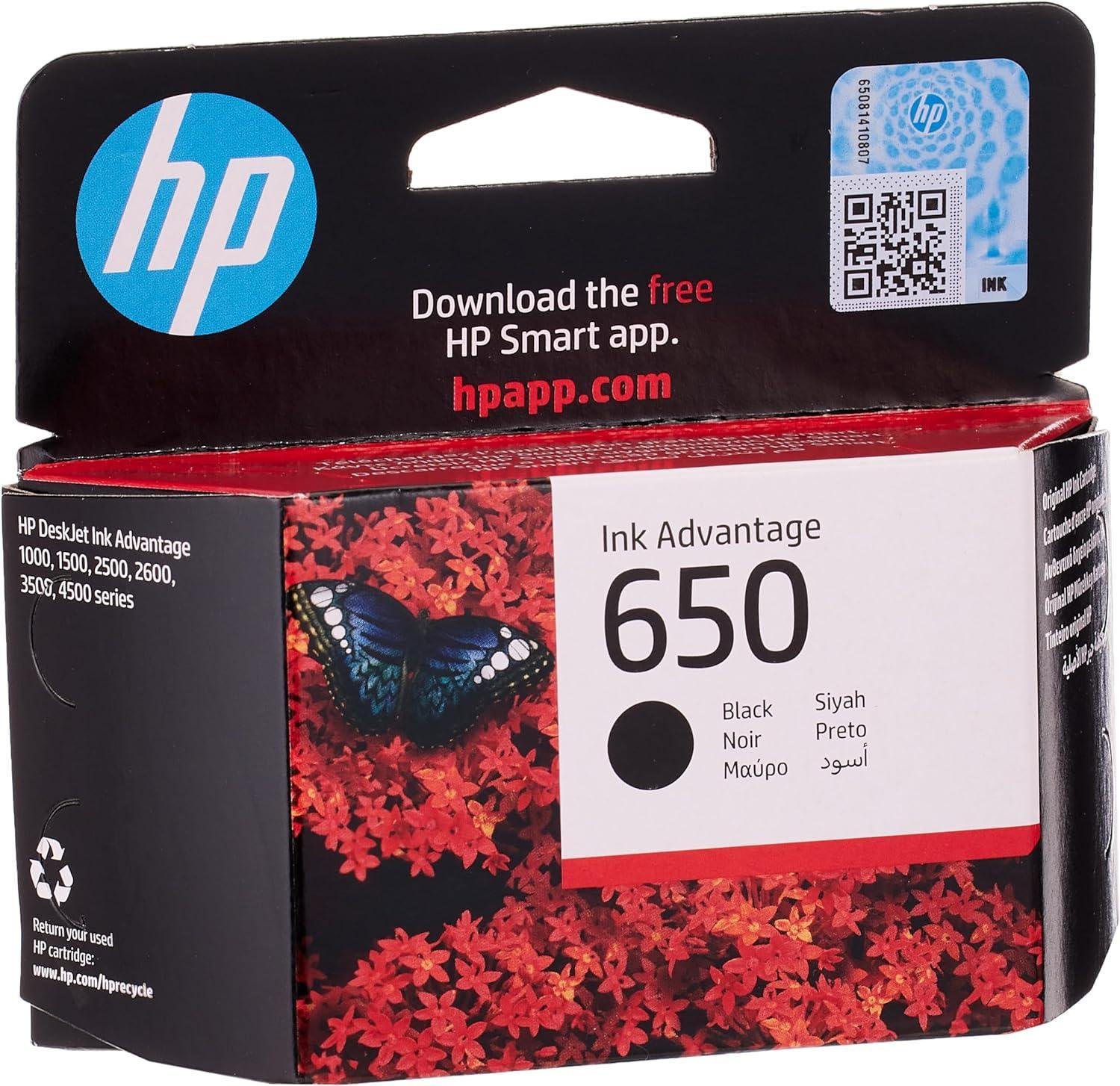 product-2774 Original HP 650 Black Ink Cartridge for HP DeskJet Ink Advantage 1000