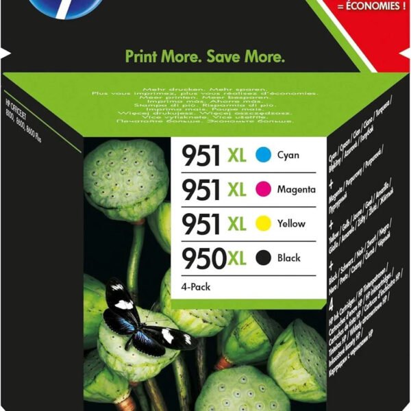 Original 4-Pack HP 950XL/951XL Ink Cartridge for C2P43AE
