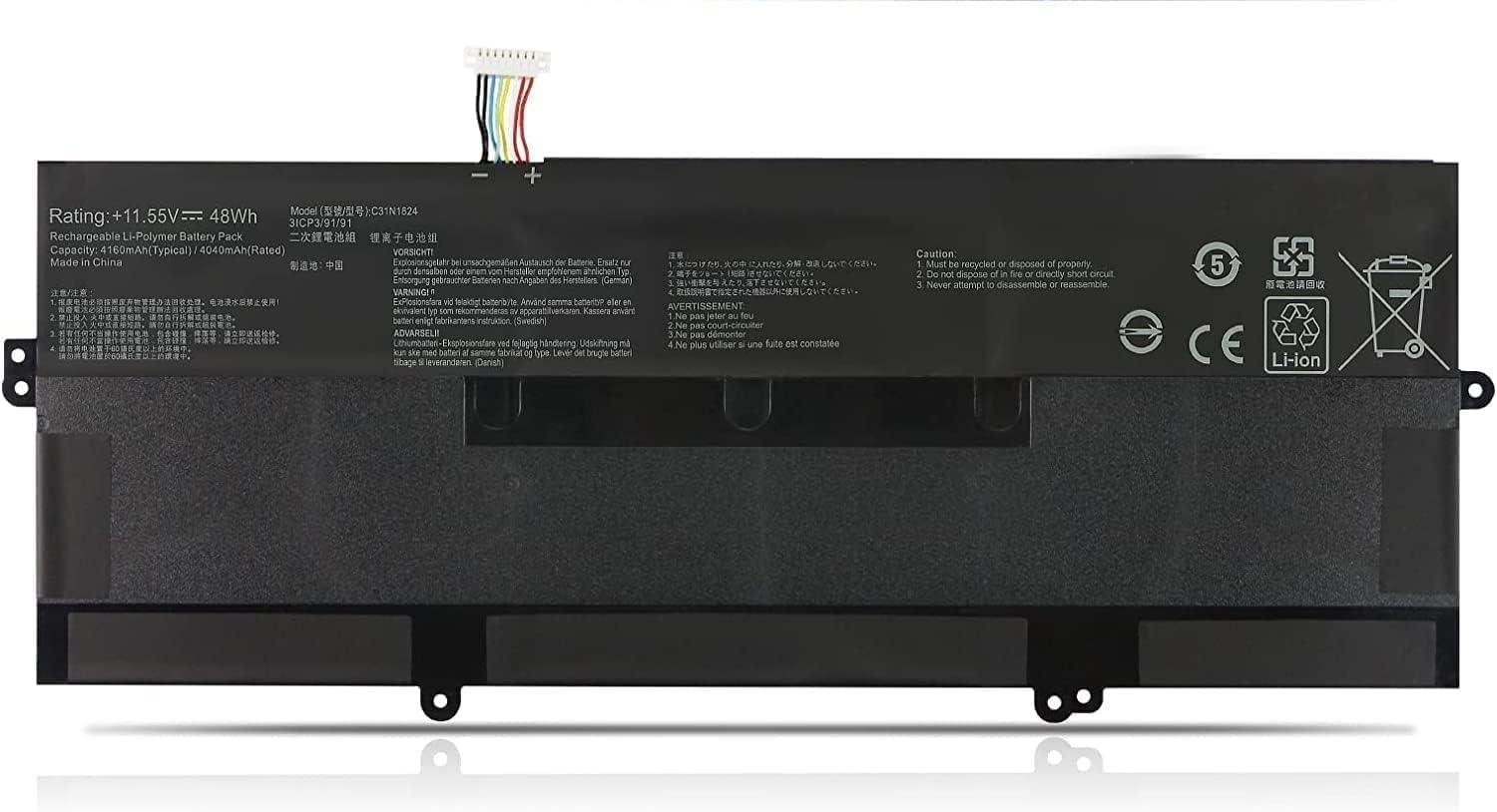 product-3122 Compatible ASUS C434 Laptop Battery, 11.55V 48Wh for ASUS Chromebook Flip C434