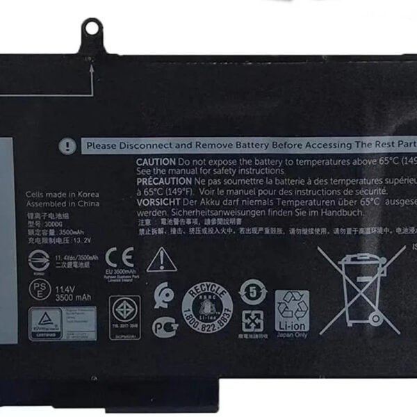 Compatible Dell 3DDDG Laptop Battery, 11.4V 42Wh for 5280 E5280