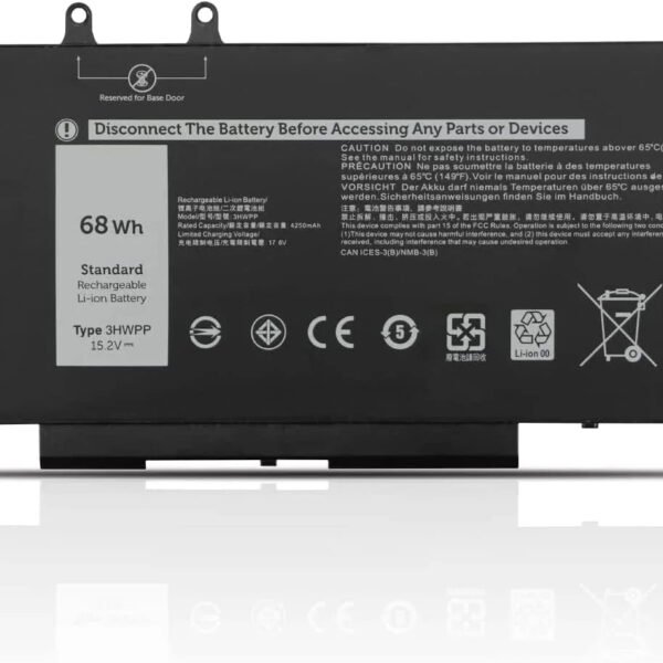 Compatible Dell N2NLL Laptop Battery, 15.2V 68Wh for 5401 E5401
