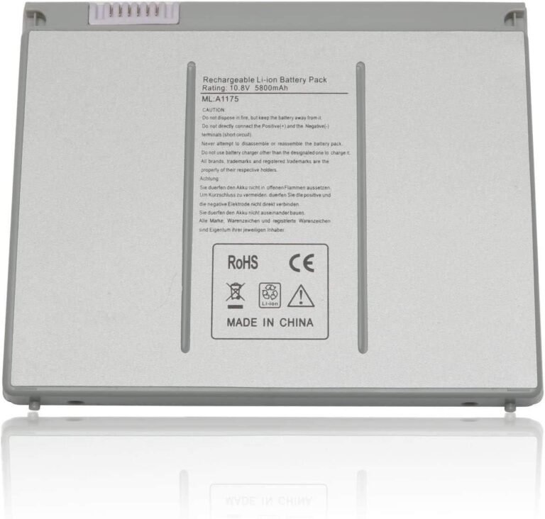 Compatible Apple A1175 Laptop Battery, 10.8V 68Wh for MB133XA