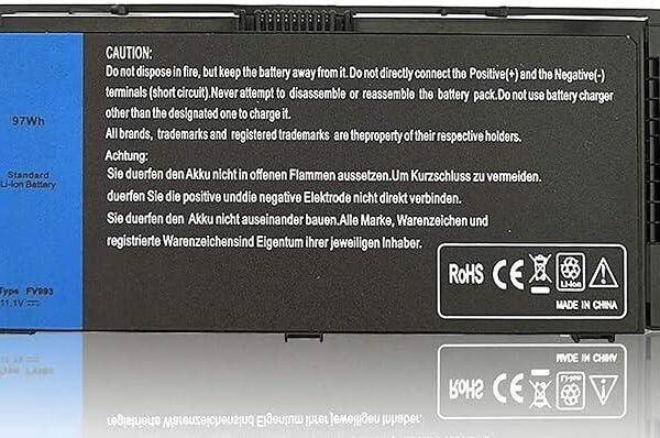 Compatible Dell FV993 Laptop Battery, 11.1V 97Wh for M4600 M4700