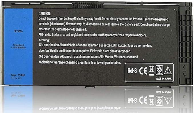 Compatible Dell FV993 Laptop Battery, 11.1V 97Wh for M4600 M4700