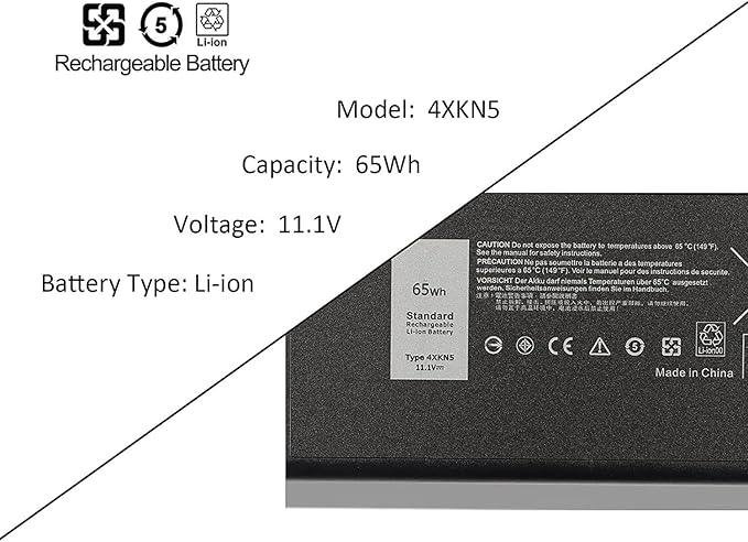 Compatible Dell P46G Laptop Battery, 11.1V 65Wh for Dell P46G P46G001