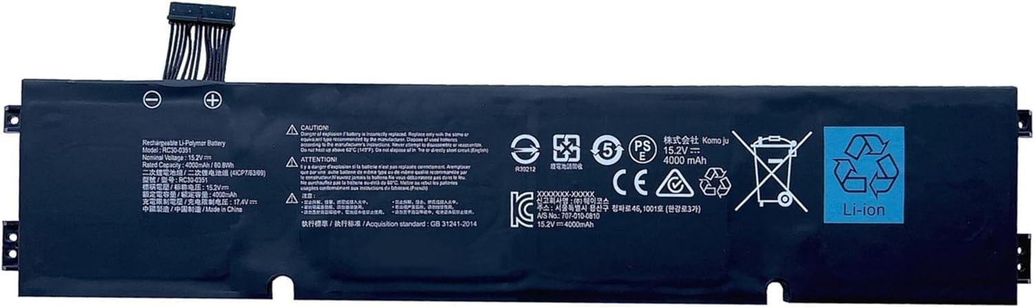product-3149 Compatible Razer RC30 Laptop Battery, 15.2V 60.8Wh 4000mAh for Razer RC30-0351