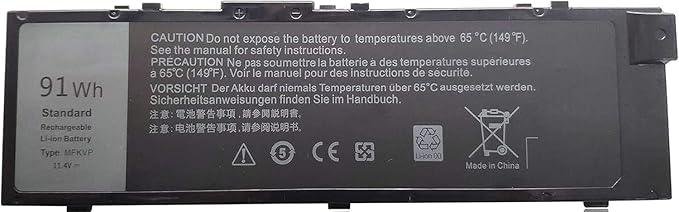 Dell M7510 Laptop Battery, 11.4V 91Wh for M7710 M7710