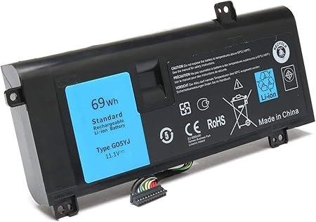 Compatible Dell G05YJ Laptop Battery, 11.1V 69Wh for M14X R3 Alien