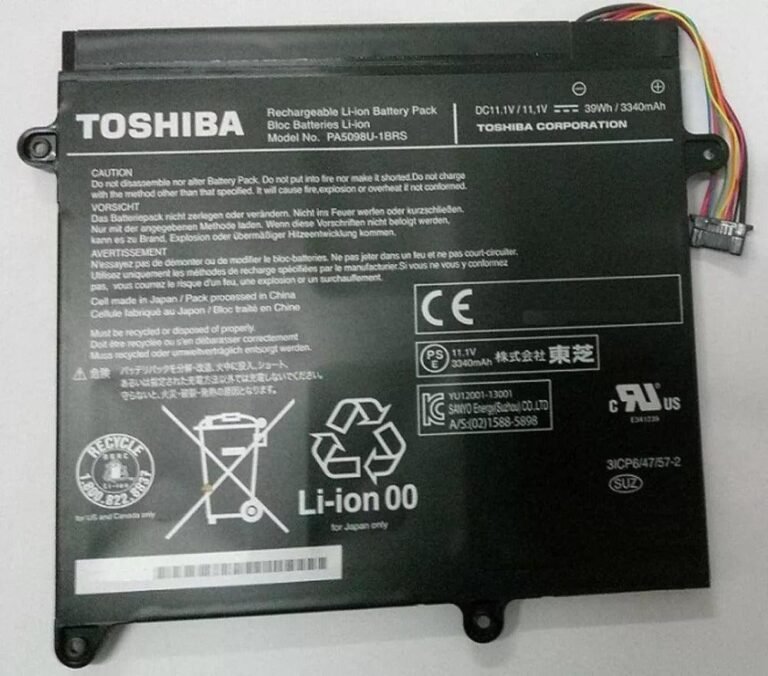 Original Toshiba PA5098U Laptop Battery, 11.1V 3340mAh for WT310-106