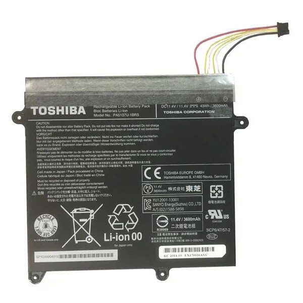 Original Toshiba PA5137U Laptop Battery, 11.4V 3600mAh for Z10T-A-13V