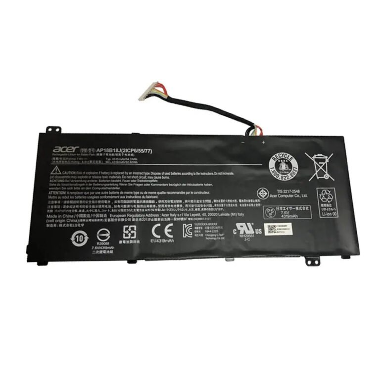 Original Acer 2ICP6/55/77 Laptop Battery, 7.6V 4515mAh for AP18B18J