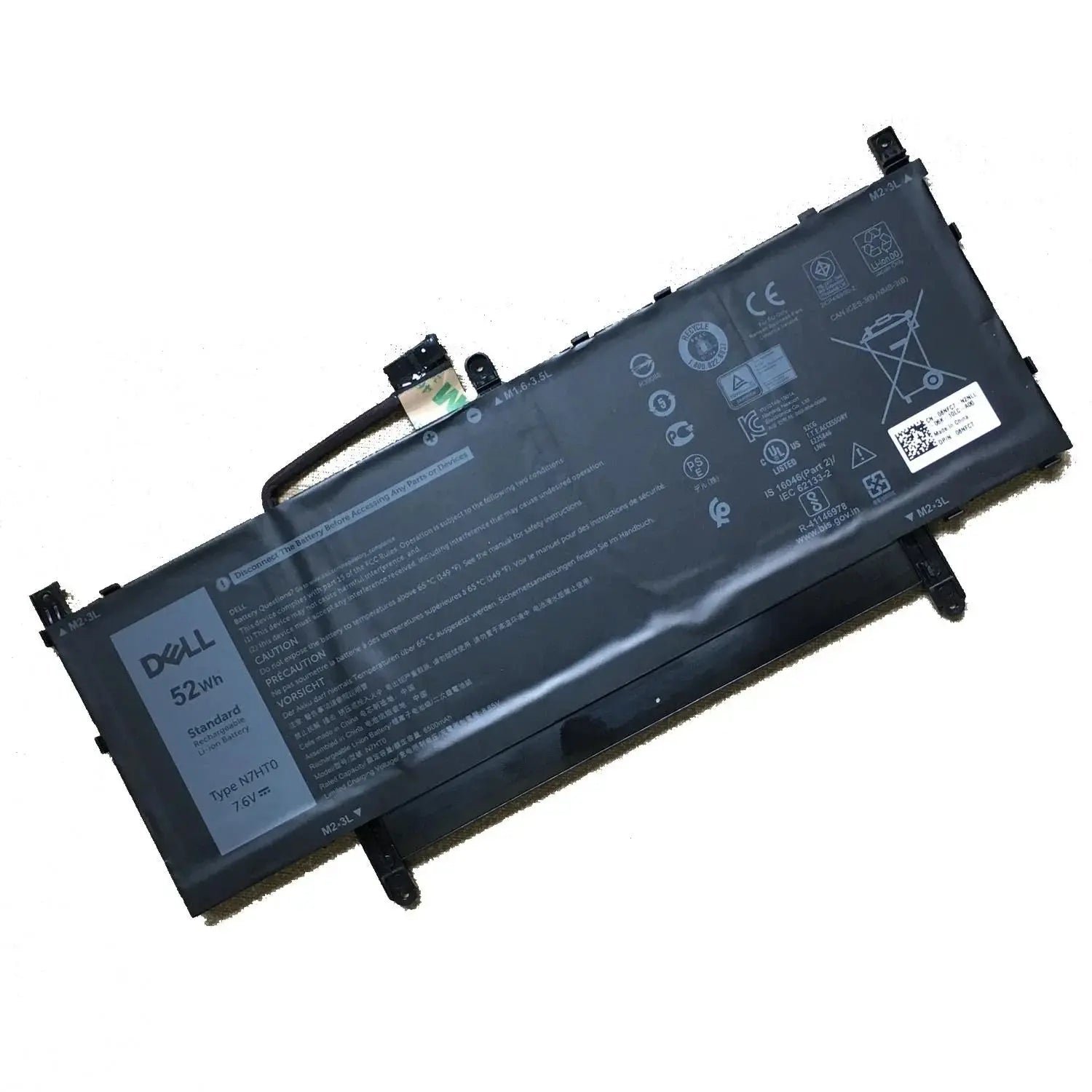 product-4740 Original Dell N7HT0 Laptop Battery, 7.6V 6840mAh for 9510 WPK5N