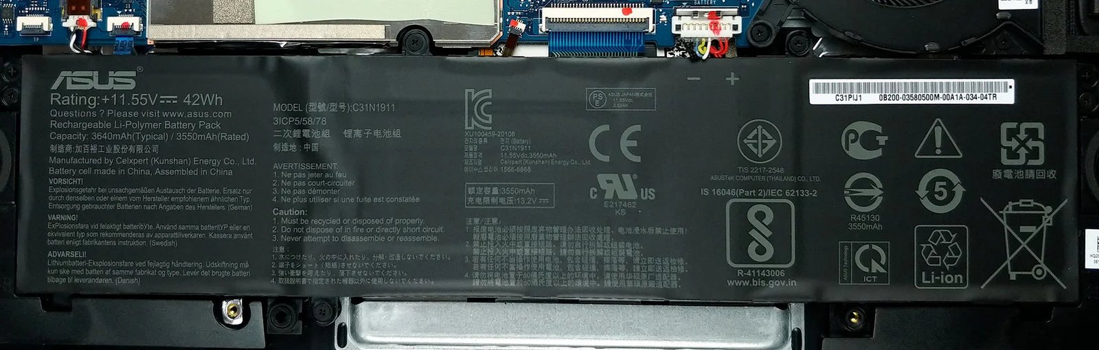 product-4994 Original ASUS TM420 Laptop Battery, 11.55V 3640mAh for A413FF