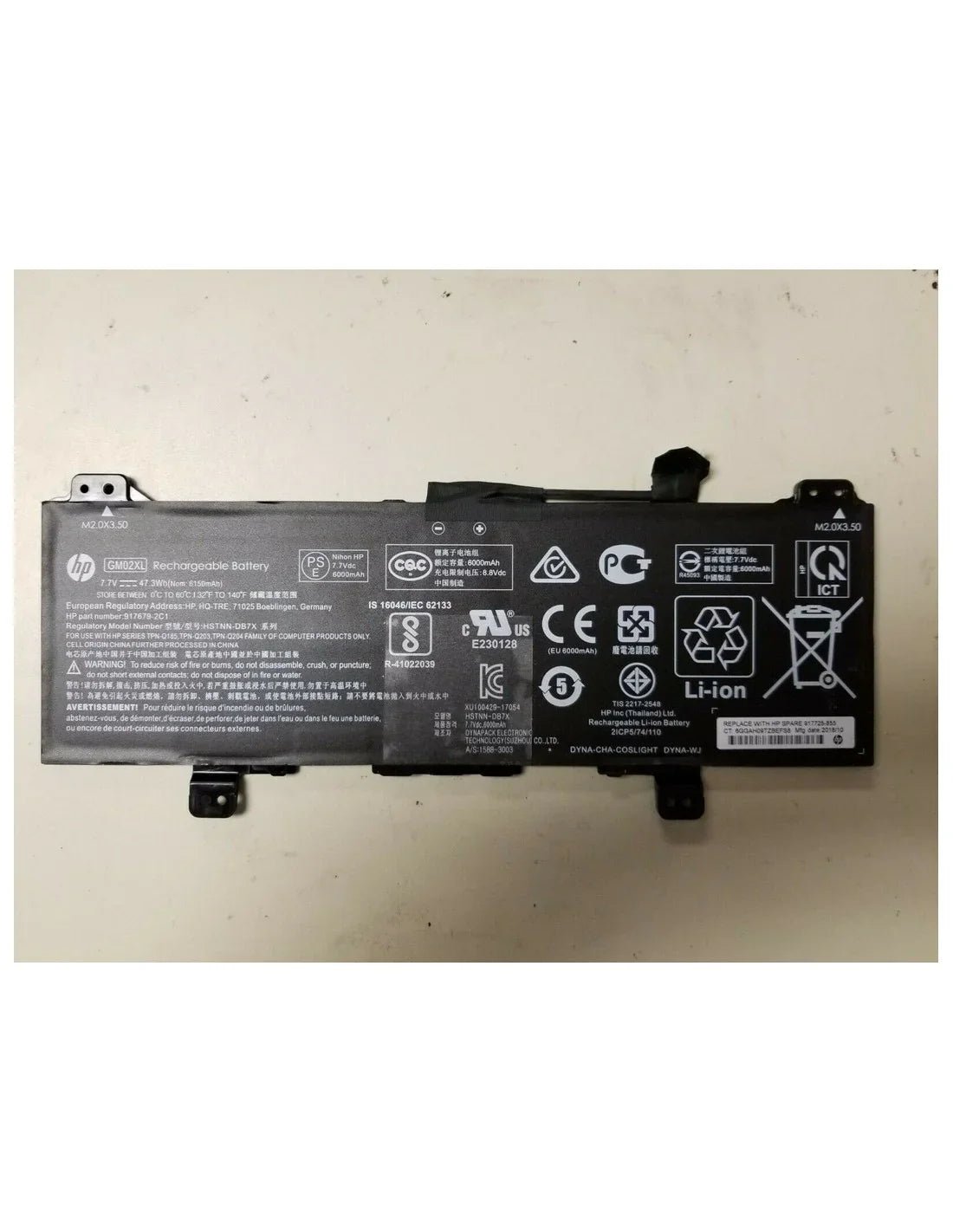 product-6624 Original HP GM02XL Laptop Battery, 7.7V 6150mAh for CHROMEBOOK X360 11-AE001TU