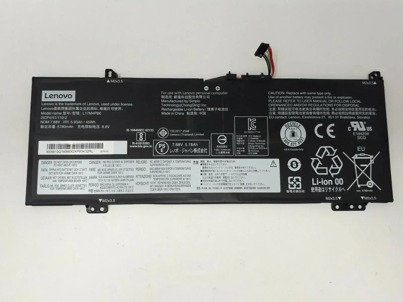product-6869 Original Lenovo L17C4PB0 Laptop Battery, 7.68V 5928mAh for Yoga 530-14IKB