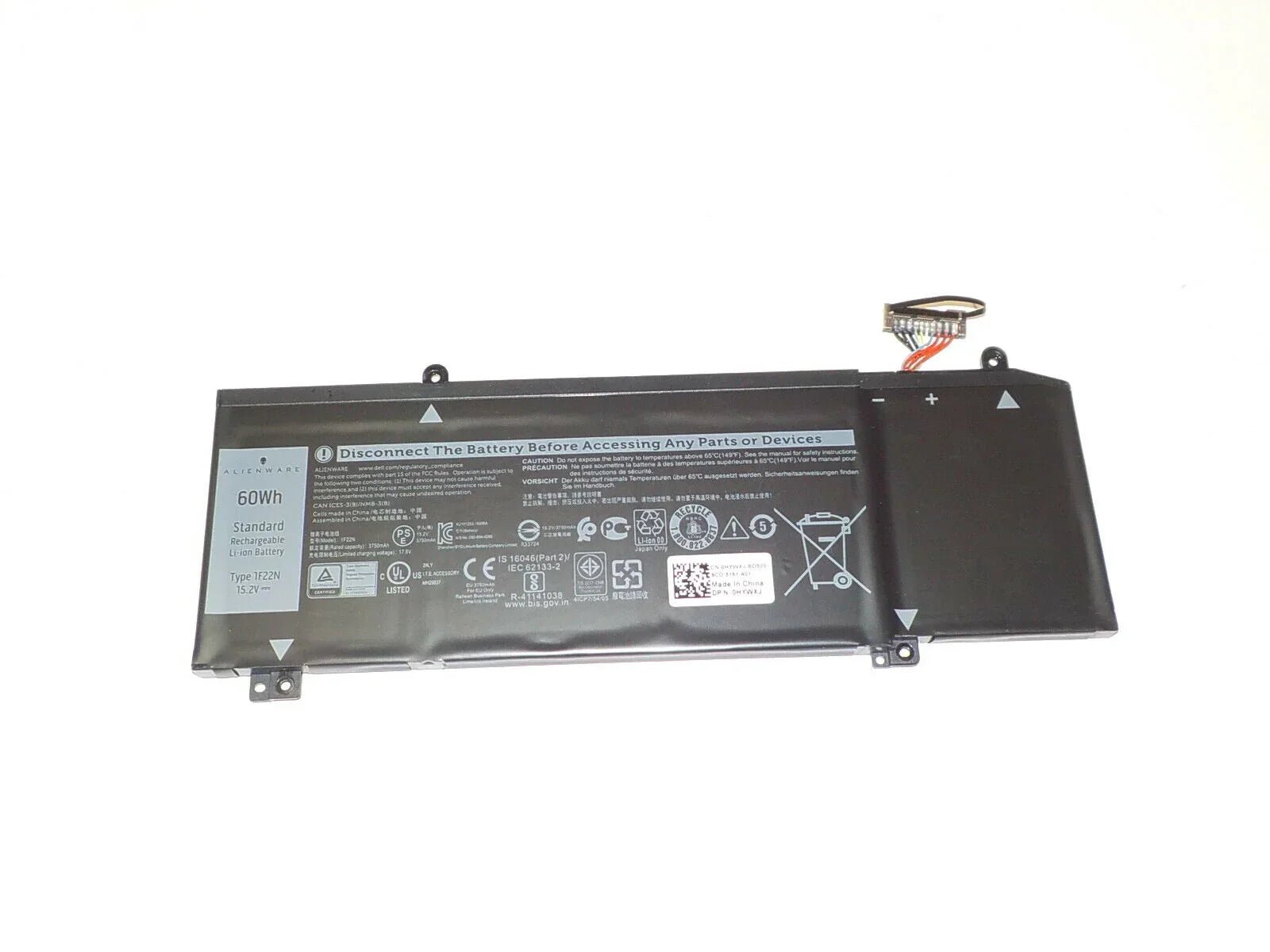 product-7054 Original Dell 1F22N Laptop Battery, 15.2V 3750mAh for Dell Alienware m15