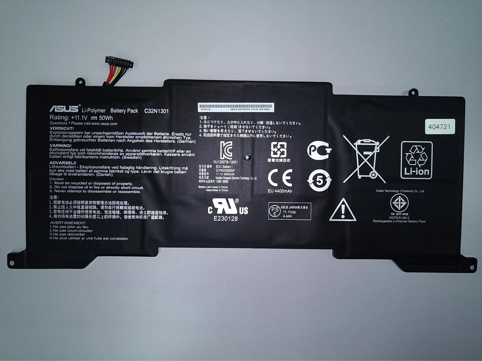 product-7303 Original ASUS UX31L Laptop Battery, 11.1V 4500mAh for UX31LA